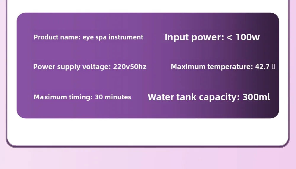 Eye Massage SPA Instrument - Fumigation Atomization Heating Hot Compress Drying, Relieving Fatigue and Eye Protection