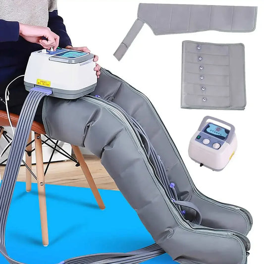 6 Chamber Air Compression Full Body Massager for Muscle Recovery Arms Legs Waist Pain Relief Post-Workout Athlete and Home Use