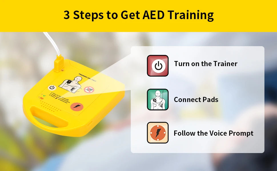 Compact Mini AED Trainer with English Voice Prompts – Essential CPR Training Device for First Aid Students