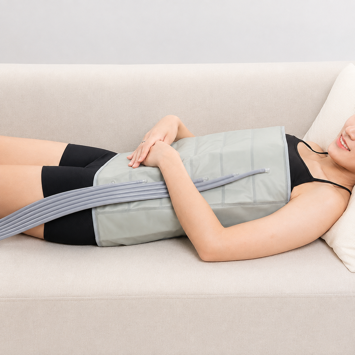 DISIYING 6-Chamber Electric Air Compression Leg Massager with Adjustable Wraps for Legs, Feet, Arms & Waist – Multi-Zone Compression Massage System for Post-Workout Relaxation, Daily Comfort, Fitness and Home Wellness