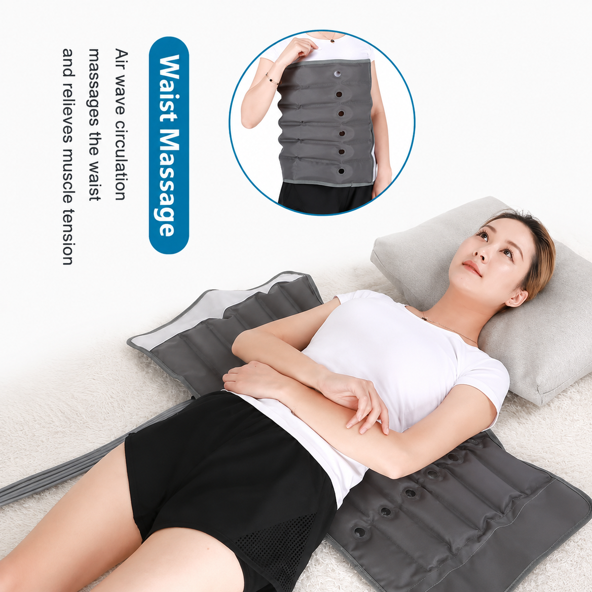AOMEIJIA 6-Chamber Electric Air Compression Leg Massager with Adjustable Pneumatic Foot and Calf Wraps – Sequential Air Pressure Massage Machine for Legs and Feet, Daily Relaxation, Post-Workout Comfort, Fitness and Home Wellness