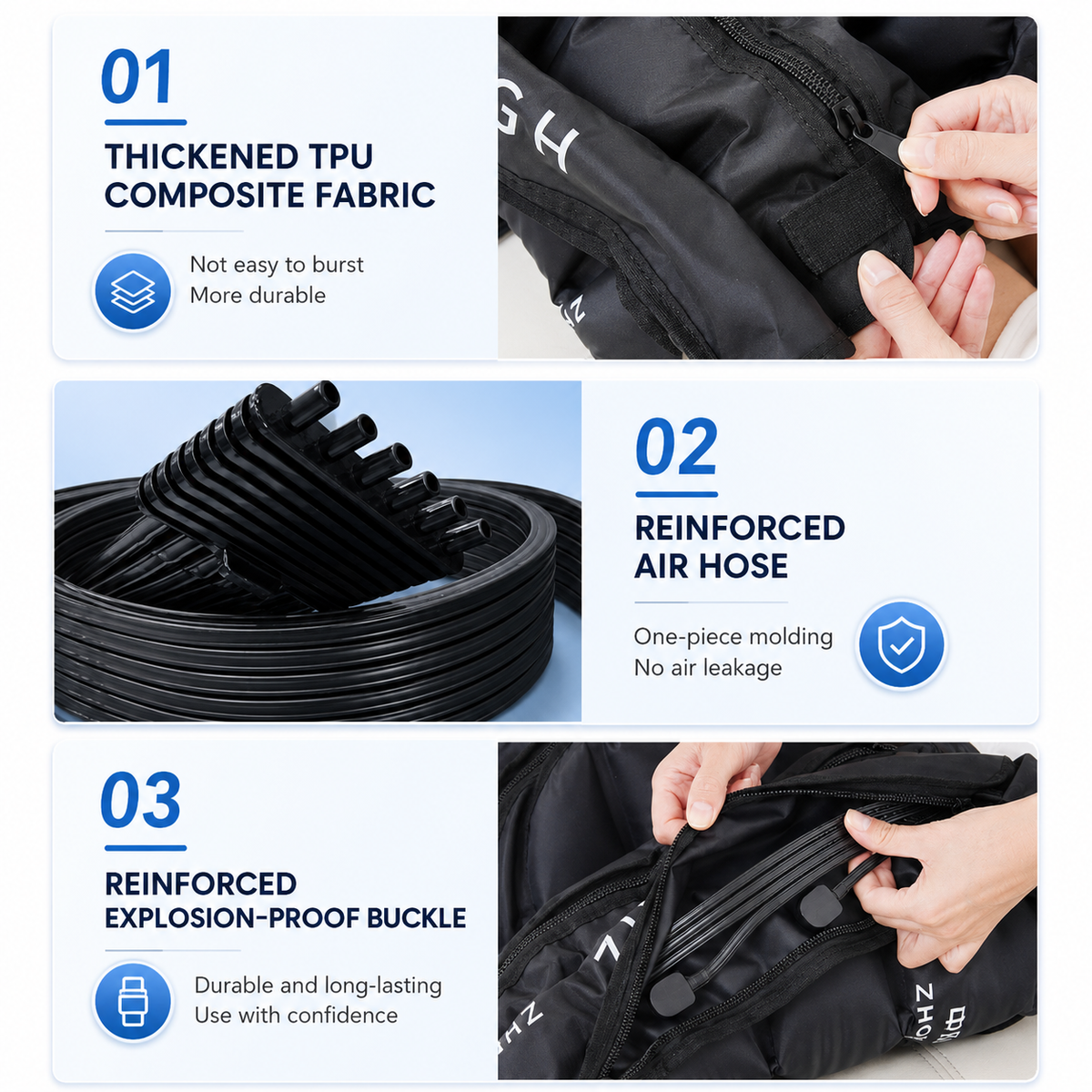 Electric Air Compression Leg Massager with Adjustable Pneumatic Wraps – Sequential Air Wave Pressure Massage System for Legs and Feet, Muscle Relaxation, Daily Comfort, Fitness and Home Wellness