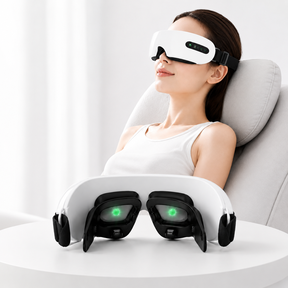 3D EMS Eye Massager with Acupressure and Multi-Mode Eye Care – Relaxing Eye and Temple Massage Glasses for Daily Comfort, Rest and Home Wellness