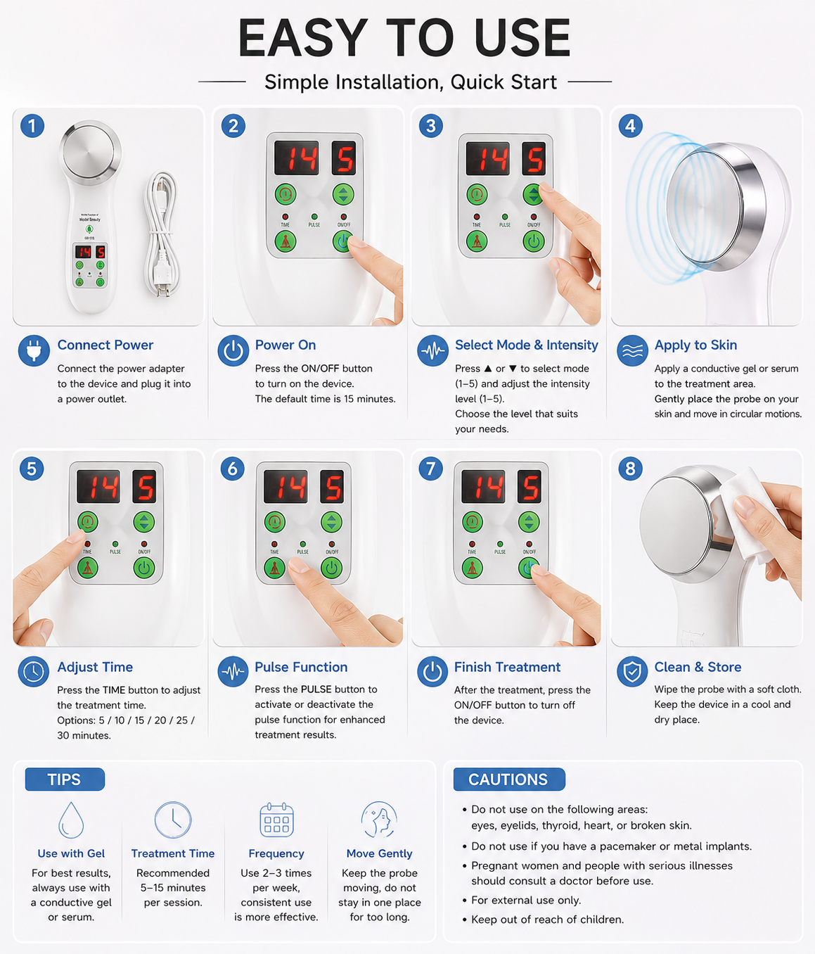Portable Ultrasonic Body Massager – Handheld Beauty Care Device for Body Massage, Daily Relaxation and Home Use
