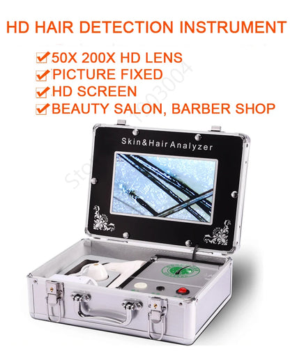 Scalp & Facial Skin Analyzer Machine 200x HD Digital Dermoscopy for Hair Follicle Diagnosis and Skin Health Detection