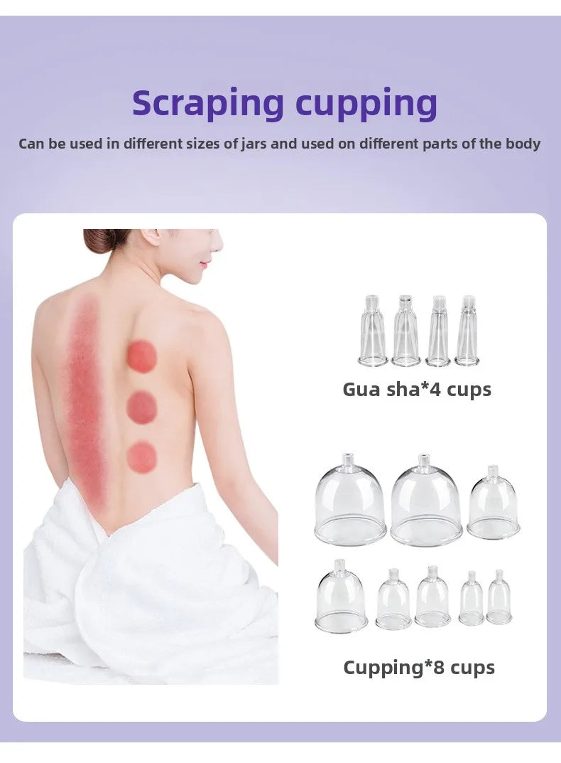 Professional Breast Massager with Red Light Therapy Vibration Suction for Firming and Skin Tightening