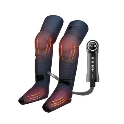 Air Compression Leg Massager Foot Calf Machine Blood Circulation Relaxation Instrument Long Airbag Vibration Heating Knee Tool
