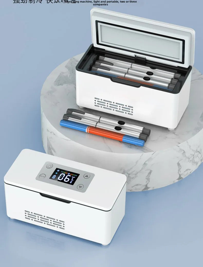Car Portable Refrigerated Box Cool Box Cooler For Drug Growth Hormone Interferon Insulin USB Charging Thermostat Mini Fridge