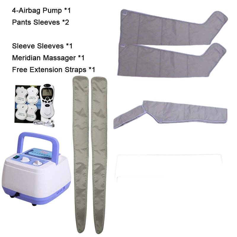 4 airbags Leg Massager Air Wave Pressure Physiotherapy Pneumatic Foot Massage Machine Air Pressure Kneading Home Foot Massager