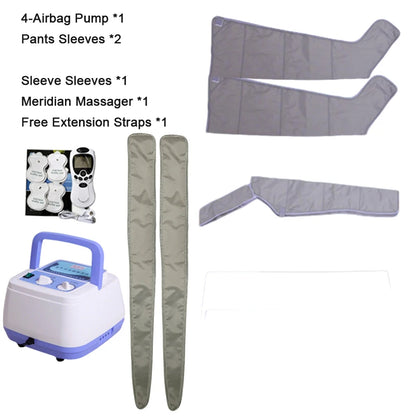 4 airbags Leg Massager Air Wave Pressure Physiotherapy Pneumatic Foot Massage Machine Air Pressure Kneading Home Foot Massager