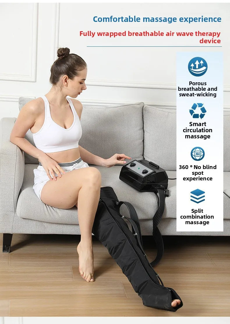 Four-chamber Intelligent Air Wave Massager Pressure Therapy Instrument Leg Muscle Massage Recovery Lymphatic Detoxifier