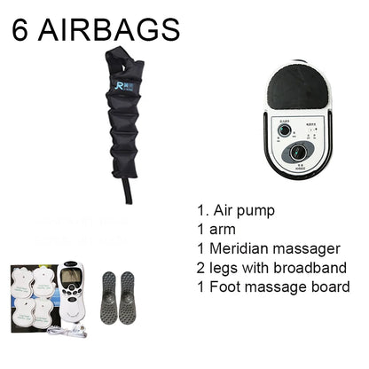Syeosye 6 Cavity Air Compression Massager Leg Foot Circulation Pressotherapy Air Promote Blood Relaxation Pain Relief