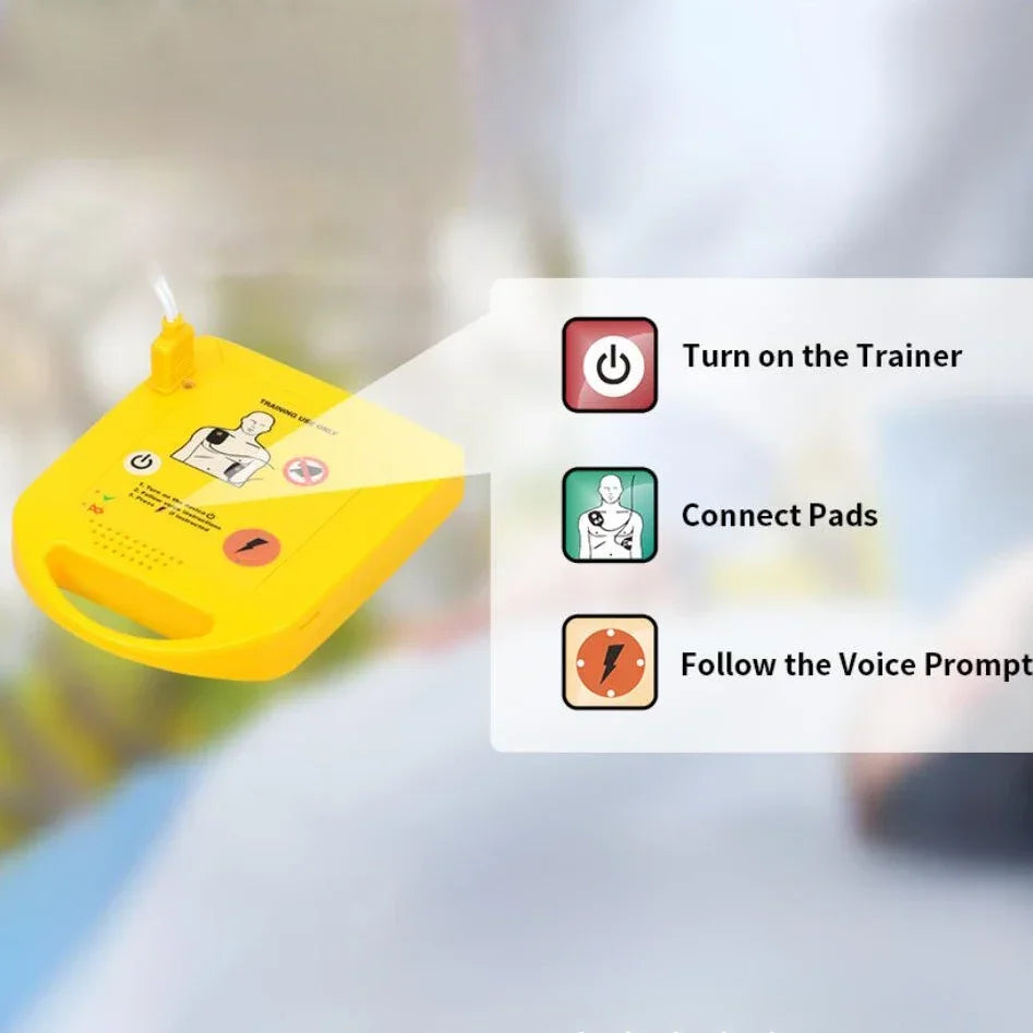 Compact Mini AED Trainer with English Voice Prompts – Essential CPR Training Device for First Aid Students