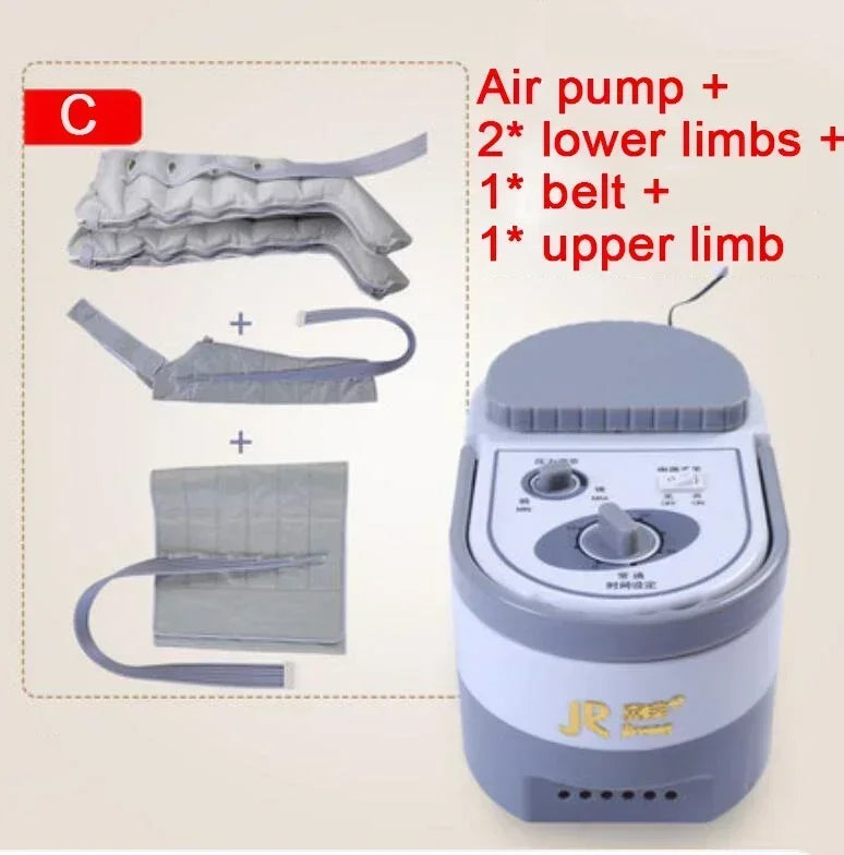 6 Chamber Electric Air Compression Leg Massager with Therapy for Pain Relief Full Body Relaxation Foot Arm Waist Massage Wraps