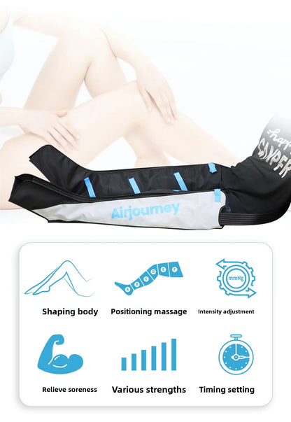 6 Chambers Air Compression Massage System Whole Body Massager Compression Pump Recovery Boots Foot Leg Massage Machine AirWrap