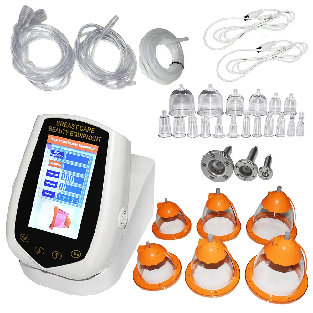 Professional Breast Massager with Red Light Therapy Vibration Suction for Firming and Skin Tightening