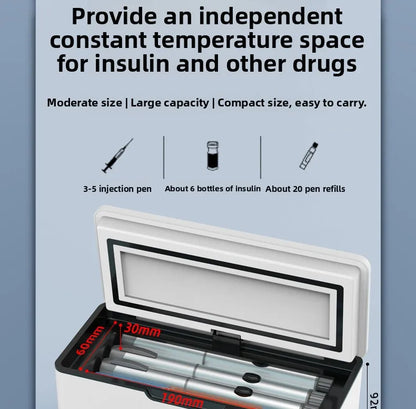 Car Portable Refrigerated Box Cool Box Cooler For Drug Growth Hormone Interferon Insulin USB Charging Thermostat Mini Fridge