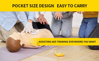 Compact Mini AED Trainer with English Voice Prompts – Essential CPR Training Device for First Aid Students