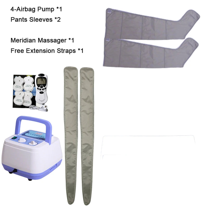 4 airbags Leg Massager Air Wave Pressure Physiotherapy Pneumatic Foot Massage Machine Air Pressure Kneading Home Foot Massager