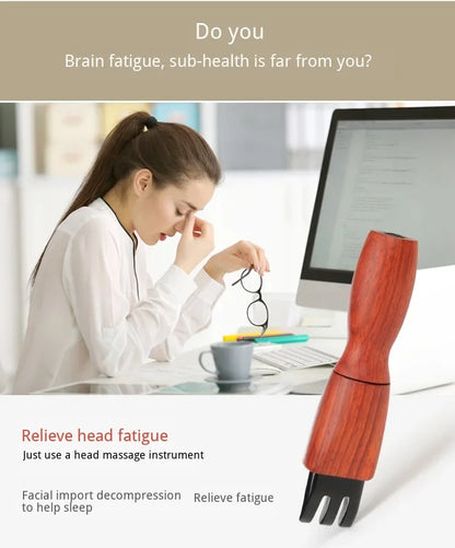 Bianstone Electric Head Massager with Thermal Therapy for Scalp Neck Back Pain Relief Adjustable Pressure Claw Moxibustion Heat