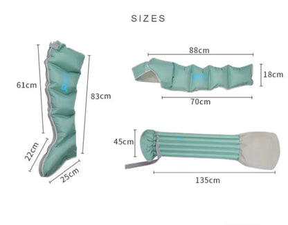 5-Chamber Air Compression Leg & Arm Massager - 6 Modes, Adjustable Intensity for Varicose Veins, Edema Relief & Muscle Recovery