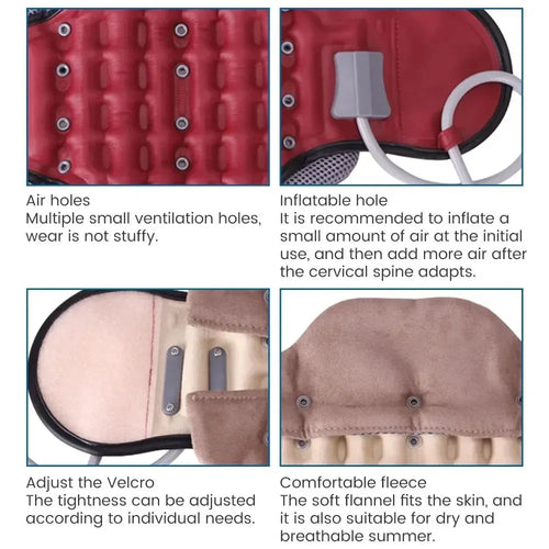 DISIYING Inflatable Cervical Neck Collar - Adjustable Home Traction Device for Neck Support & Comfort (