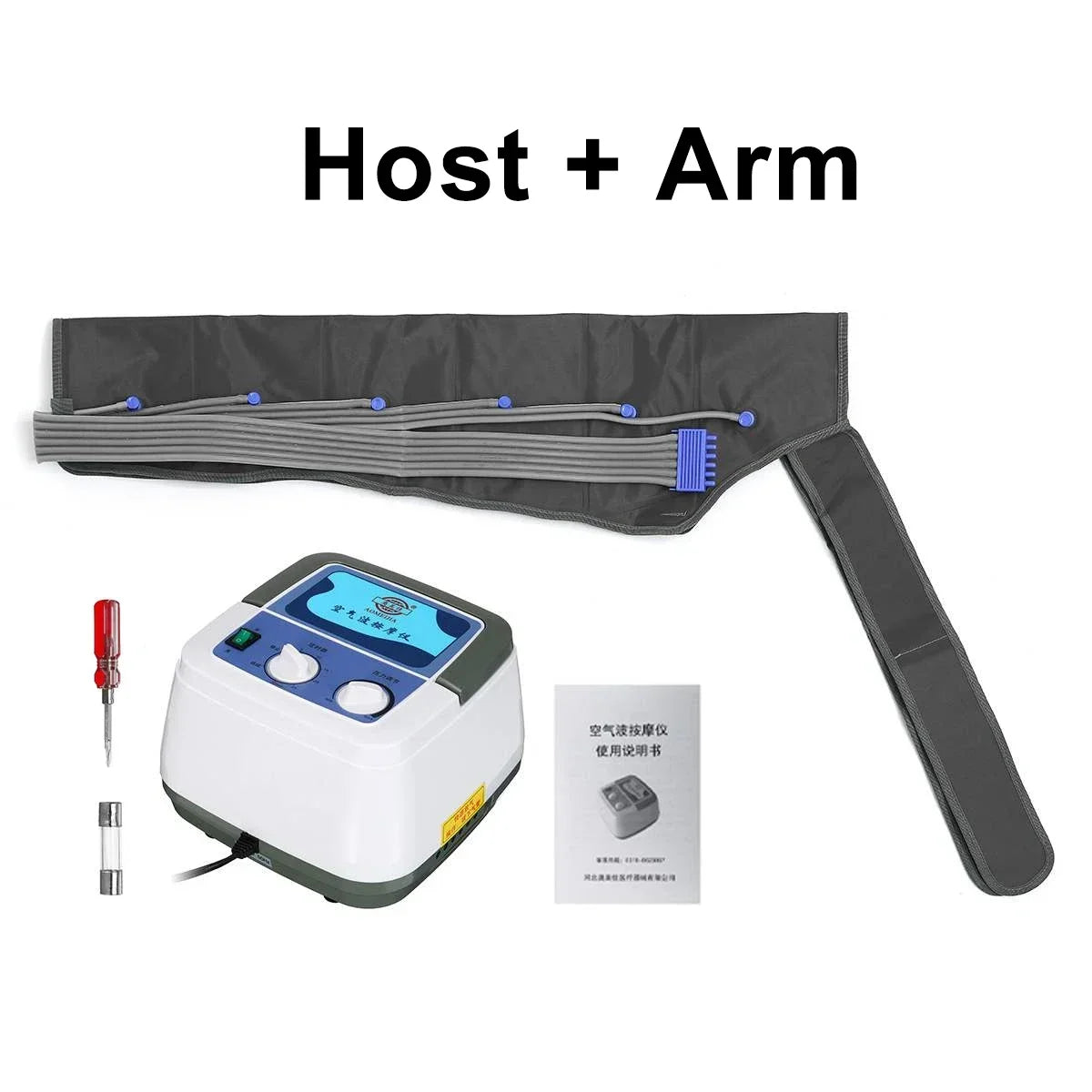 6 Chamber Air Compression Full Body Massager for Muscle Recovery Arms Legs Waist Pain Relief Post-Workout Athlete and Home Use