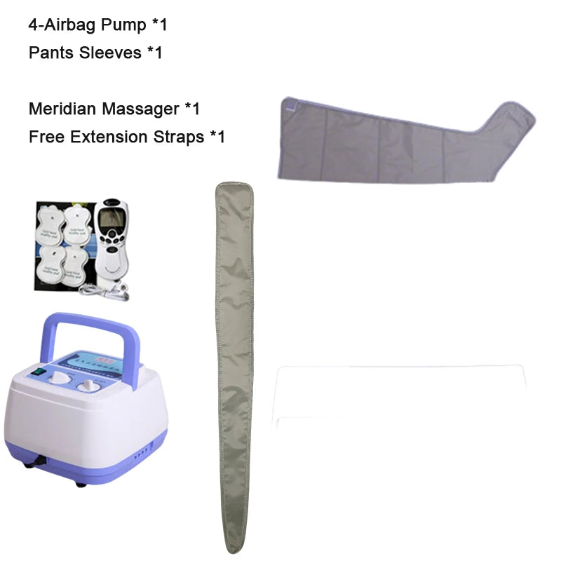 4 airbags Leg Massager Air Wave Pressure Physiotherapy Pneumatic Foot Massage Machine Air Pressure Kneading Home Foot Massager