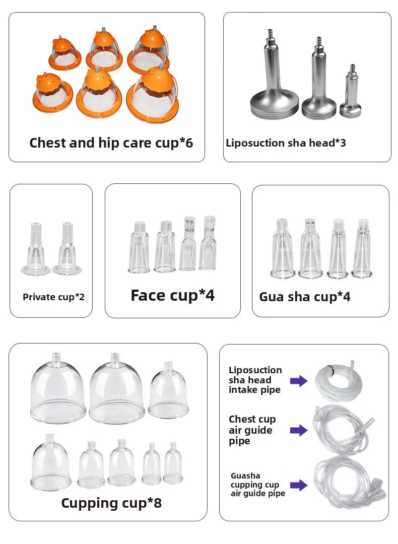 Professional Breast Massager with Red Light Therapy Vibration Suction for Firming and Skin Tightening