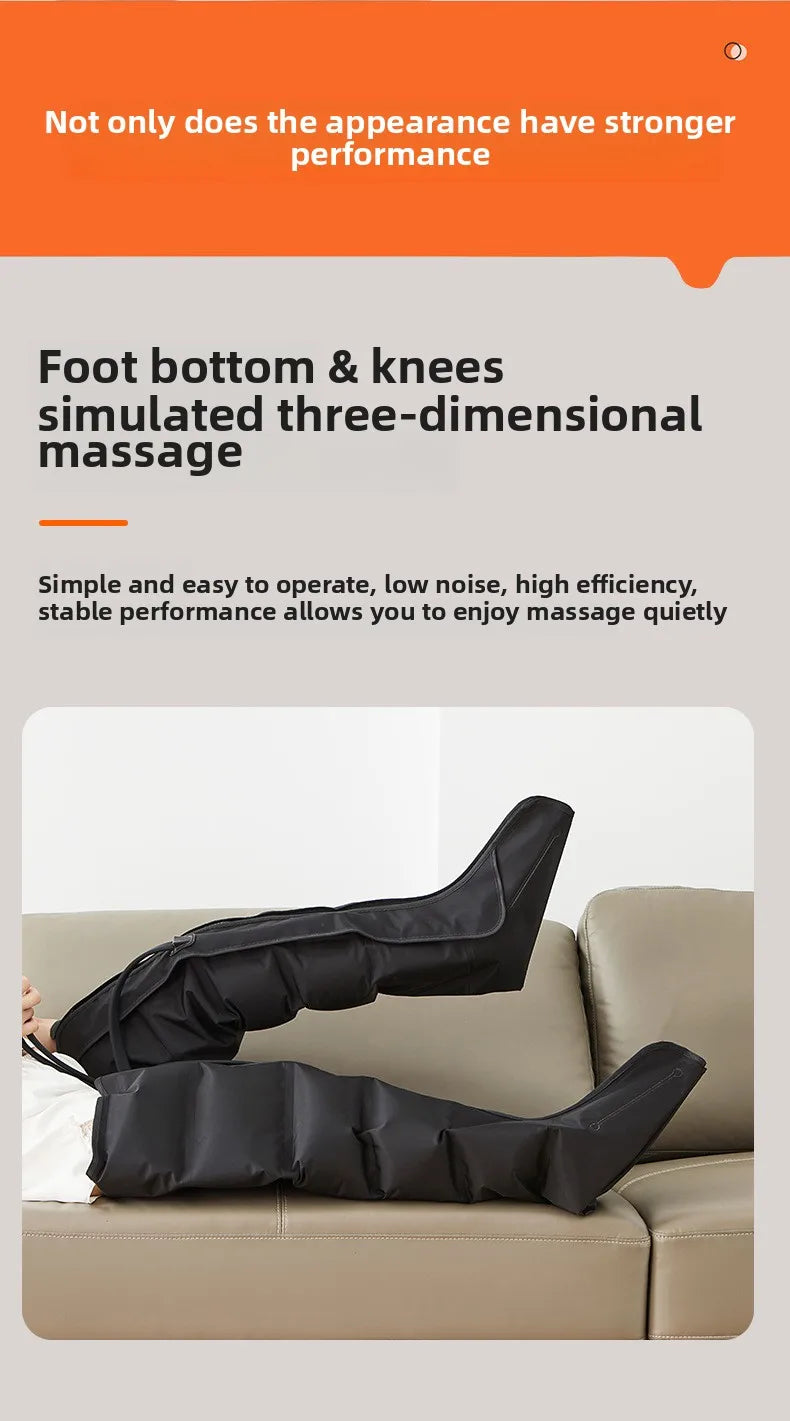 Electric Air Pressure Leg Massager for Kneading & Blood Circulation with Remote Control Deep Relaxation Calf & Foot Therapy