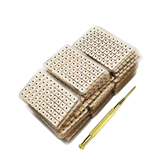 6000pcs Auriculotherapy Ear Seeds Stickers with Probe Tools 10 Packs Acupressure Relief Vaccaria Seeds Spring Massage Probe Kit
