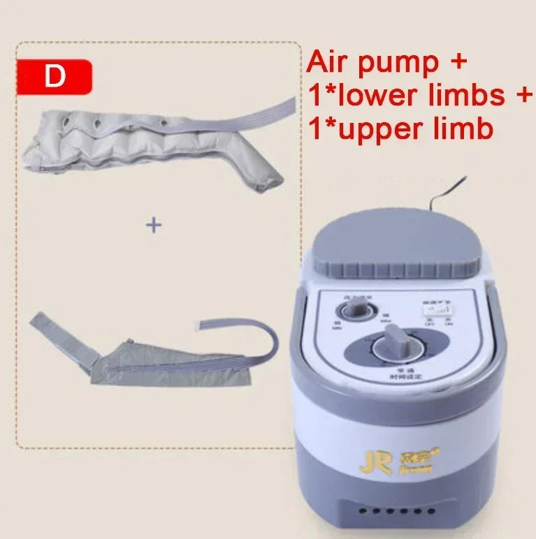 6 Chamber Electric Air Compression Leg Massager with Therapy for Pain Relief Full Body Relaxation Foot Arm Waist Massage Wraps