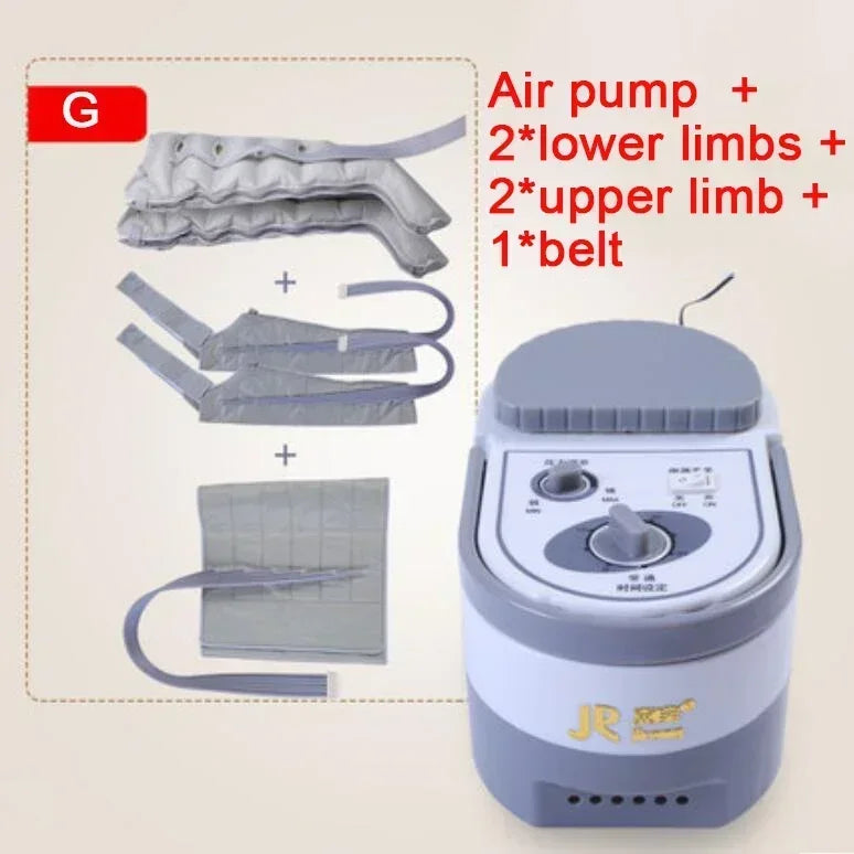 6 Chamber Electric Air Compression Leg Massager with Therapy for Pain Relief Full Body Relaxation Foot Arm Waist Massage Wraps