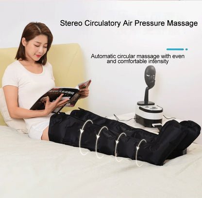 Syeosye 6 Cavity Air Compression Massager Leg Foot Circulation Pressotherapy Air Promote Blood Relaxation Pain Relief