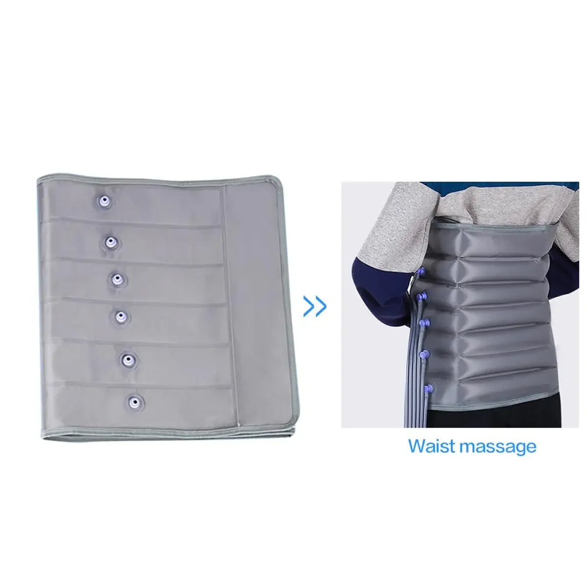 6 Chamber Air Compression Full Body Massager for Muscle Recovery Arms Legs Waist Pain Relief Post-Workout Athlete and Home Use