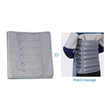 6 Chamber Air Compression Full Body Massager for Muscle Recovery Arms Legs Waist Pain Relief Post-Workout Athlete and Home Use