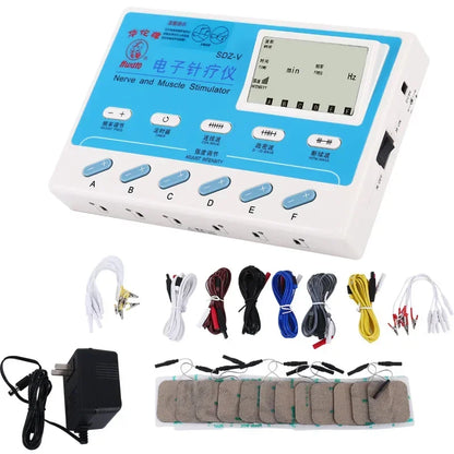 Hwato SDZ-V 6-Channel Electroacupuncture Stimulator for Nerve Muscle Therapy EMS TENS Device Professional Acupuncture Massager