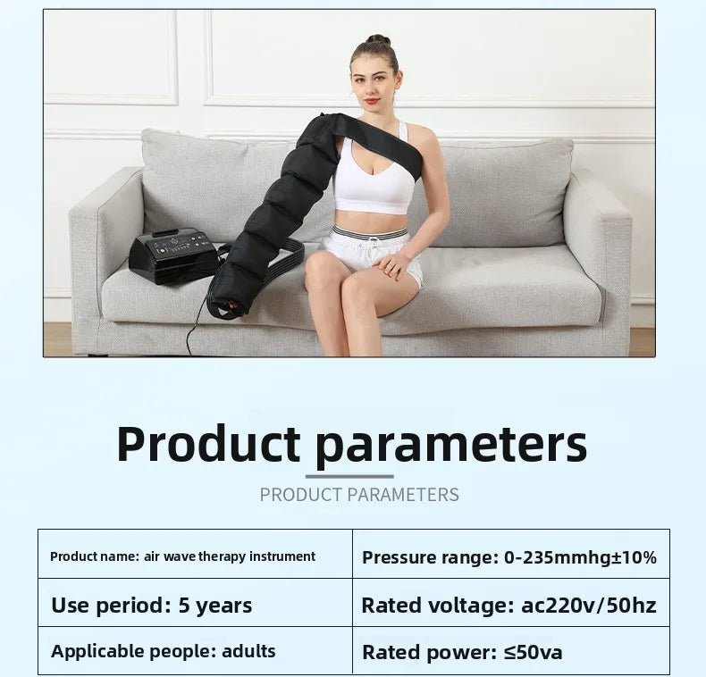 Four-chamber Intelligent Air Wave Massager Pressure Therapy Instrument Leg Muscle Massage Recovery Lymphatic Detoxifier