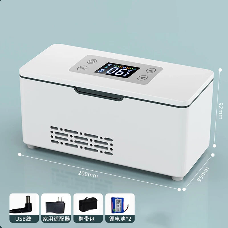 Car Portable Refrigerated Box Cool Box Cooler For Drug Growth Hormone Interferon Insulin USB Charging Thermostat Mini Fridge