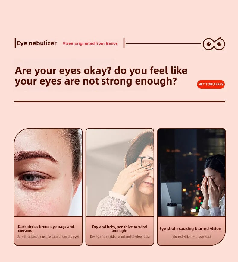 NEW Eye Massage Atomization SPA Instrument Hot Cold Spray Fumigation Heating Compress Relief Eye Eye Dryness Fatigue Protection
