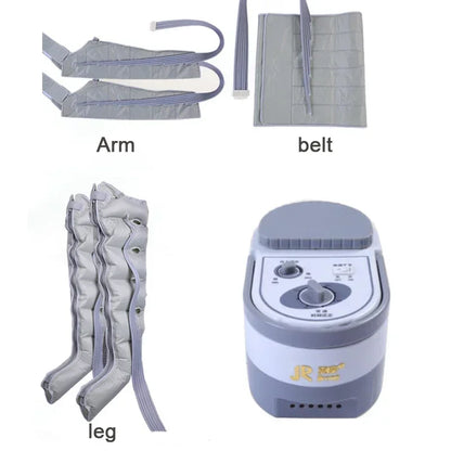 6 Chamber Electric Air Compression Leg Massager with Therapy for Pain Relief Full Body Relaxation Foot Arm Waist Massage Wraps