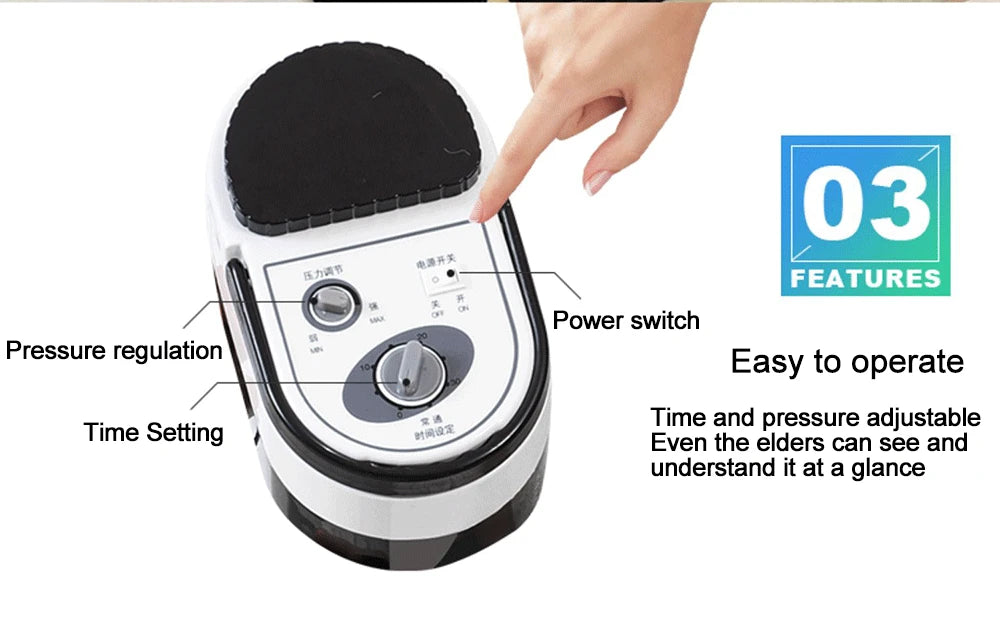 Syeosye 6 Cavity Air Compression Massager Leg Foot Circulation Pressotherapy Air Promote Blood Relaxation Pain Relief