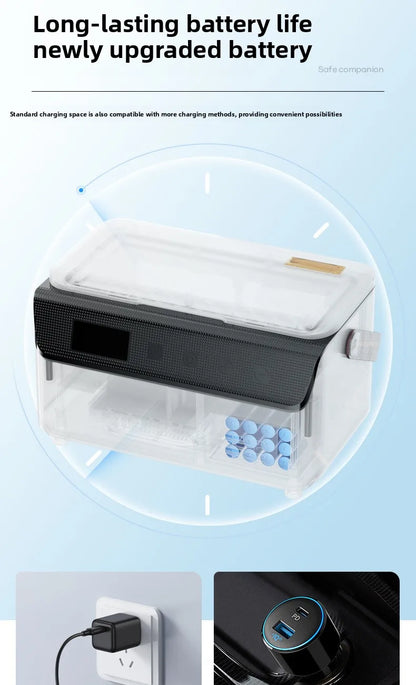 13600mAH*2 Insulin Cooler Mini Medicine Portable Refrigerator Smart Temperature Control LCD Display Medical Fridge for Travel