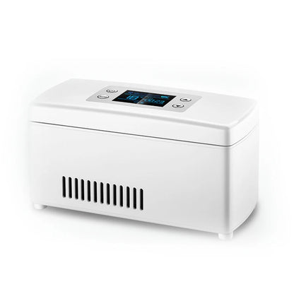 Insulin Pill Refrigerator Convenient Travel Pill Small Refrigerator Vaccine Serum Storage Box LCD Display Screen for Family
