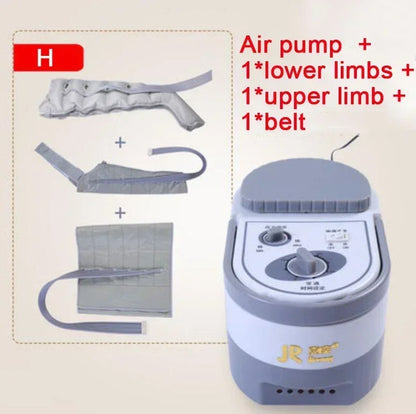 6 Chamber Electric Air Compression Leg Massager with Therapy for Pain Relief Full Body Relaxation Foot Arm Waist Massage Wraps