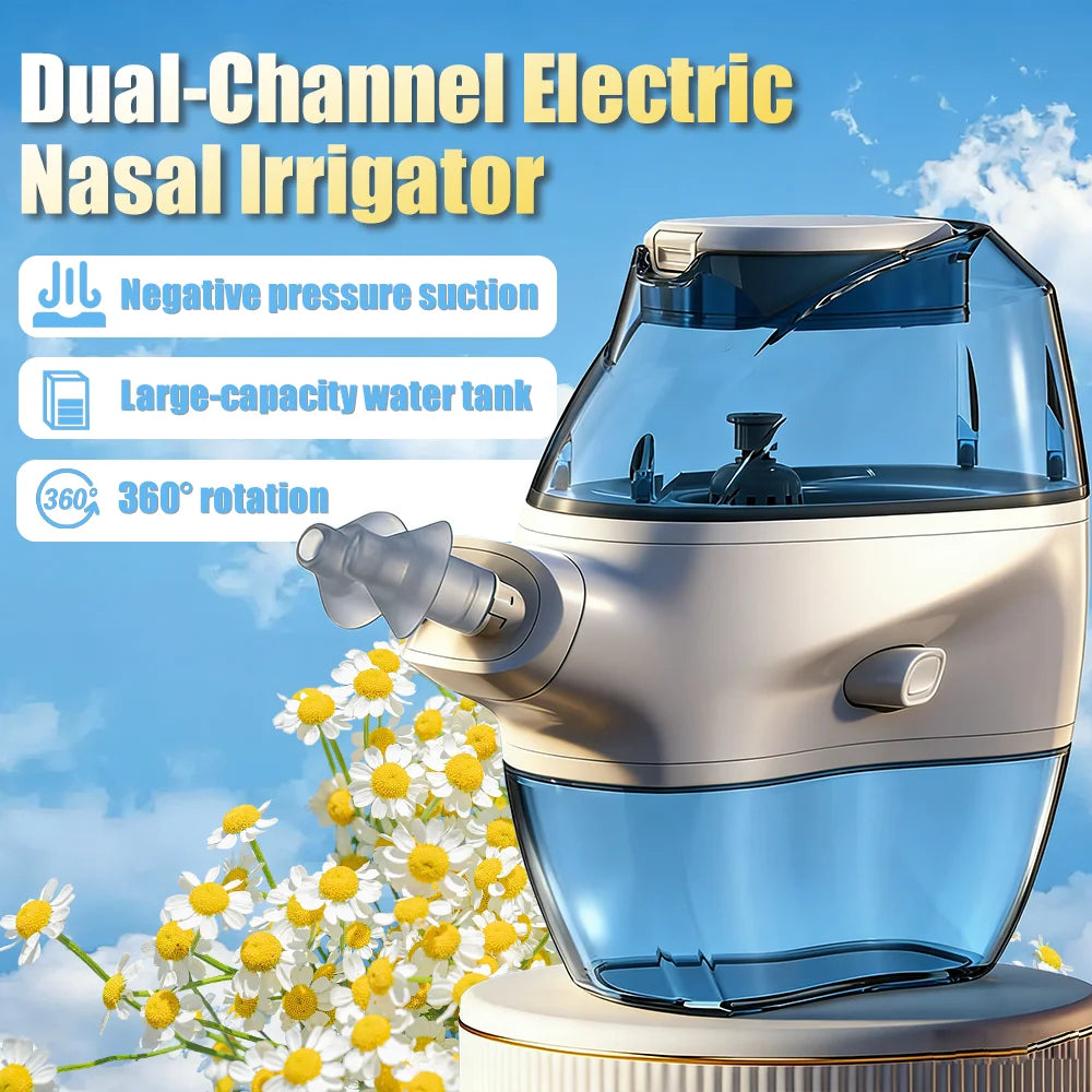 DISIYING Home Nasal Cleaning System - Rechargeable Electric Rinse Device with 2 Modes for Congestion Relief