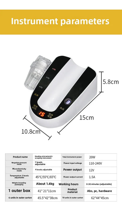 3 in 1 Electric Gua Sha Cupping Therapy Massager with Heating Negative Pressure Detox and Skin Rejuvenation for Body Sculpting