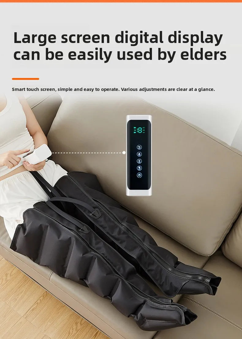 Electric Air Pressure Leg Massager for Kneading & Blood Circulation with Remote Control Deep Relaxation Calf & Foot Therapy