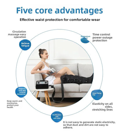 Four-chamber Intelligent Air Wave Massager Pressure Therapy Instrument Leg Muscle Massage Recovery Lymphatic Detoxifier