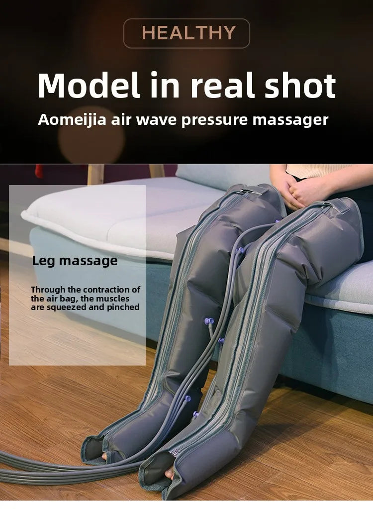 4 airbags Leg Massager Air Wave Pressure Physiotherapy Pneumatic Foot Massage Machine Air Pressure Kneading Home Foot Massager